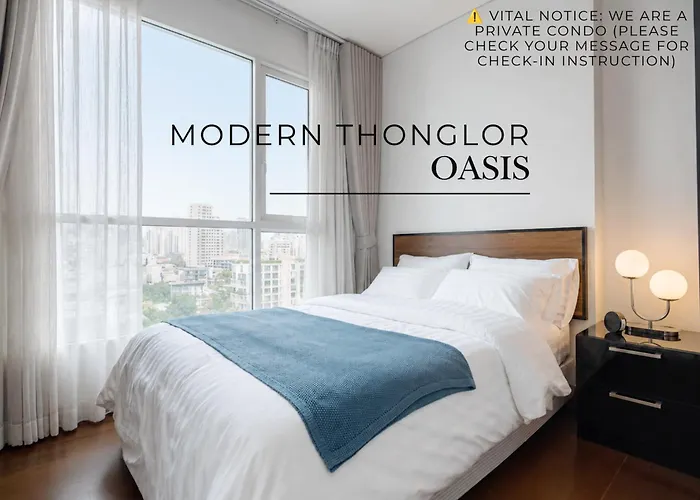 Апартаменты New 5min Thonglo Bts, Pool, Fitness 4 Guests Max Near Emsphere, Emquartier