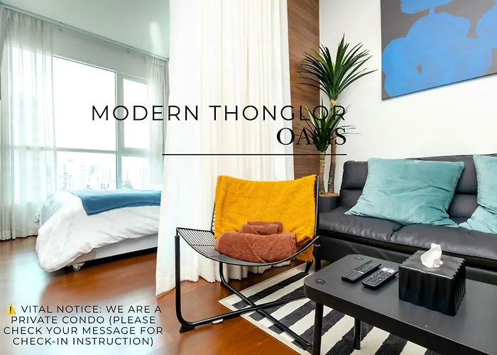 New 5min Thonglo Bts, Pool, Fitness 4 Guests Max Near Emsphere, Emquartier * Бангкок
